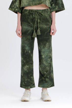 Something Navy Birdie Corduroy Pants In Army Tie Dye