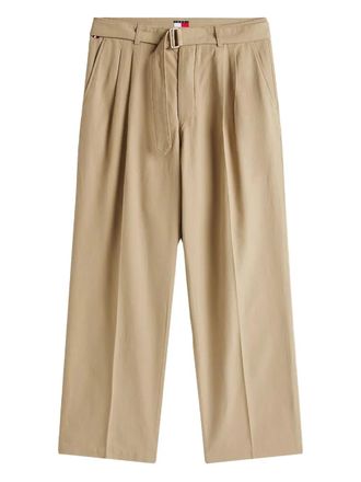 Tommy Hilfiger pleated belted trousers - men - Cotton - 48 - Neutrals