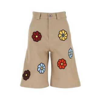 Moncler Dames, Korte broeken, Beige, Maat: 2XS Katoen