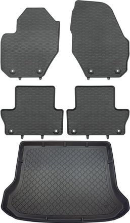 OEM Juego De Alfombrillas De Goma Para Coche Y Alfombrilla Para Maletero Para Volvo Xc60 I Suv (10/2008-06/2017)