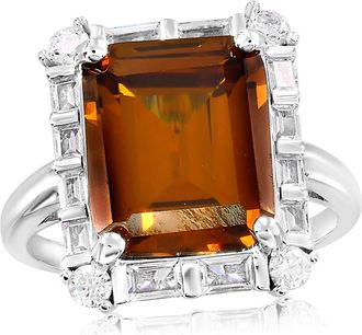 Suzy Levian Brown & White Cubic Zirconia Engagement Ring at Nordstrom Rack, Size 6.5