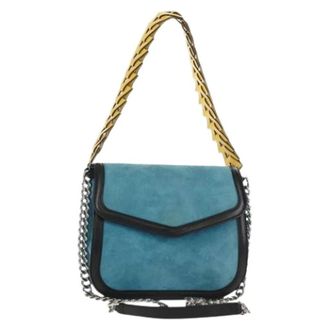 Loewe Pre-owned Su&egrave;de Schoudertas - Dames - Vintage Schoudertas - Blauw - ONE Size - Su&egrave;de - Vintage