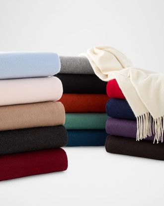 Sofiacashmere Fringed Cashmere Throw