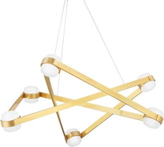 Hudson Valley Lighting Orbit Ara&ntilde;a De 6 Luces Lat&oacute;n, Vidrio, 2700k