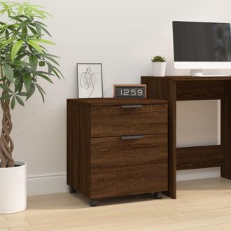 vidaXL Vidaxl - Archivador Ruedas Madera Contrachapada Roble Sonoma 45x38x54 Cm