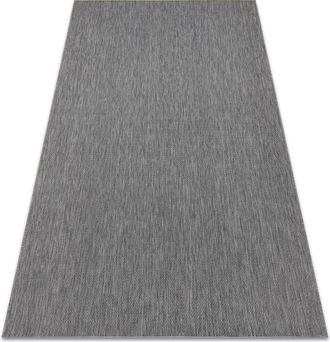 RugsX Rugsx - Alfombra De Cuerda Sisal Flat 48663/920 Liso Antracita Grey 120x170 Cm