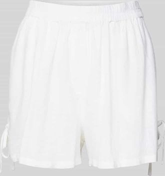 Noisy May Loose Fit Shorts aus Viskose-Leinen-Mix Modell LEILANI in Weiss, Gr&ouml;&szlig;e XS