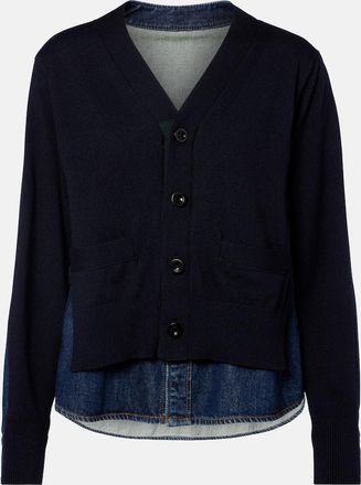 sacai Cardigan in misto cotone