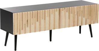 Beliani Beliani - Modern tv Stand Light Wood Storage mdf Frame Solid Wood Door Iron Legs Dalcross