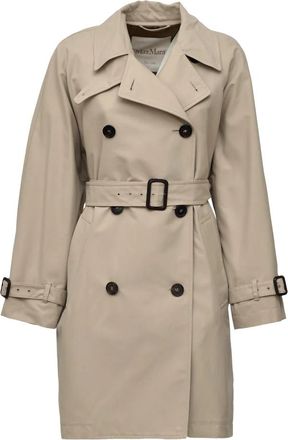 Max Mara Trench Midi Doppiopetto - Dames - Trenchcoats - Beige - XS - Katoen - Jassen