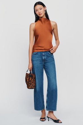 A Gold E Low Curve Crop Tapered Jeans