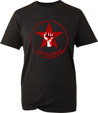 Generic No Pasarani Protest T-Shirt, Funny Anti-Fascist Movement Tee, UK Solidarity March Graphic Top (Black, XL)