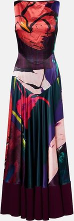 Roksanda Ilincic Abito lungo Munir in raso di seta