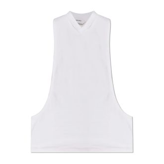 Versace Sleeveless Tops, female, White, Size: 2XS Medusa Embroidered Tank