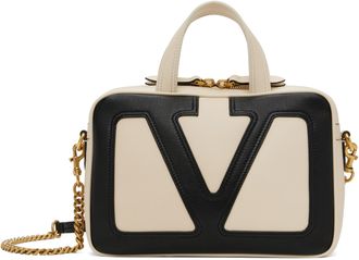 ハンドバッグ Valentino Garavani White Polymeric Material And Leather Larg Valentino Garavani Shoulder Bag