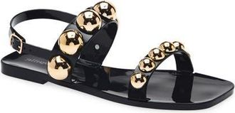 Jeffrey Campbell Gum-Drop Jelly Sandal in Black Gold at Nordstrom, Size 8