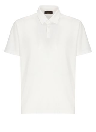 Zanone White Cotton Polo Shirt