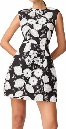 Elliatt Carol Tulip Mini Dress In Black & White
