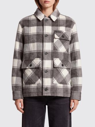 Golden Goose Giacca-camicia in misto lana con motivo check e tasche a toppa