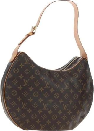 Louis Vuitton Tweedehands Canvas Louis Vuitton tassen - Dames - Vintage Schoudertas - Bruin - ONE Size - Vintage