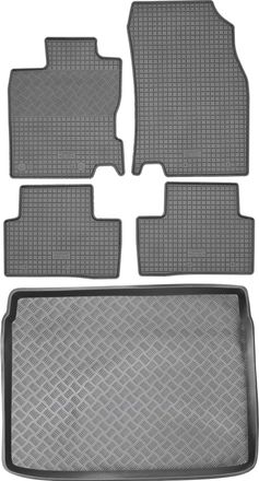 OEM Renault Kadjar Crossover De 2015 (juego) - Alfombrillas De Goma Para Coche + Alfombrilla Para Maletero