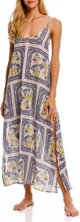 The Lazy Poet Frida Linen Nightgown in White at Nordstrom, Size X-Large