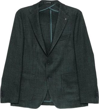 Tagliatore Montecarlo Jacket - Heren - Blazers - Groen - M - Leer - Jassen