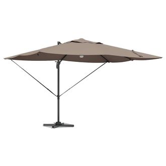 Berkfield Home Modern Cantilever Umbrella - Taupe Taupe Fabric Large Height-Adju