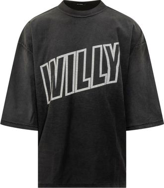 Willy Chavarria Inside-out Logo-print T-shirt