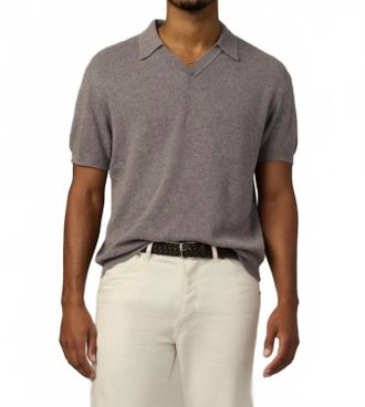 Joe's Short Sleeve Sweater Polo In Mink