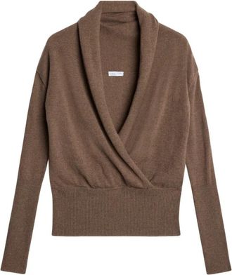 7 For All Mankind Truien - Dames - V-hals truien - Bruin - M - Truien & Vesten
