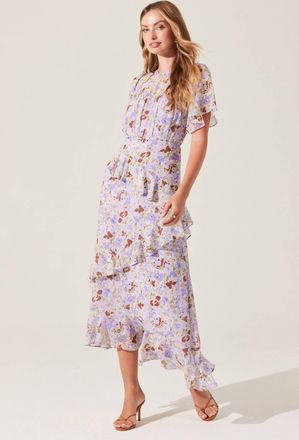 Astr Floramae Dress In Lavender Floral
