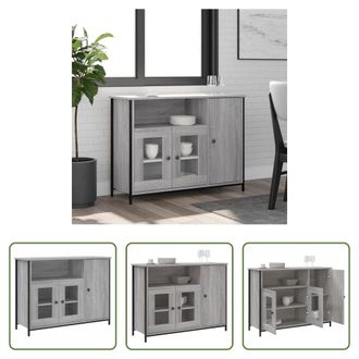 vidaXL Vidaxl Aparador Madera De Ingenier&iacute;a Gris Sonoma 100x35x75 Cm