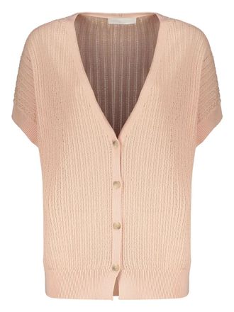 Fabiana Filippi Cardigan con lavorazione pointelle - Rosa