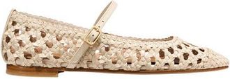 Margaux Eyewear The Woven Fonteyn Jane Flats in Ecru Leather at Nordstrom, Size 40.5