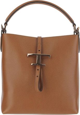 Tod's Bruine leren T-emmer tas - Dames - Schoudertassen - Bruin - ONE Size - Leer - Tassen