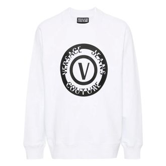Versace Jeans Couture Sweatshirts, male, White, Size: XL Felpa