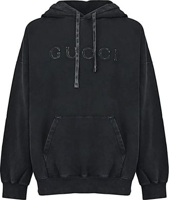 Gucci Hoodies & sweatvesten, Heren, Zwart, S, Katoen, Felpa