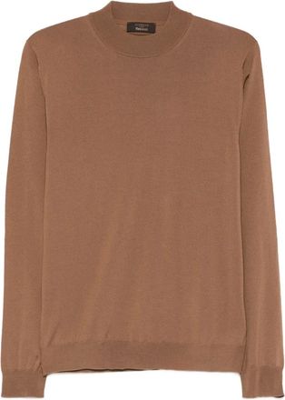 Zanone virgin wool blend sweater - men - Virgin Wool/Polyamide - 46 - Brown