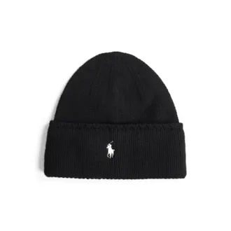 Polo Ralph Lauren Pony Beanie - female - Polo Ralph Lauren - Accessories - Black - ONE SIZE - Accessories