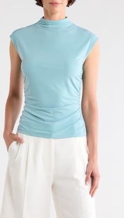 DKNY Funnel Neck Jersey Top in Cameo Blue at Nordstrom Rack, Size Xx-Large