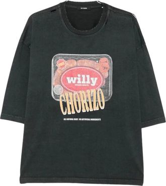 Willy Chavarria Hombre, Camisetas, Negro, Talla: S