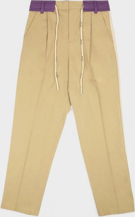 Palm Angels Mens Track Belt Pants Beige - Size X-Large
