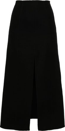 Ermanno Scervino felted A-line midi skirt - women - Virgin Wool - 42 - Black