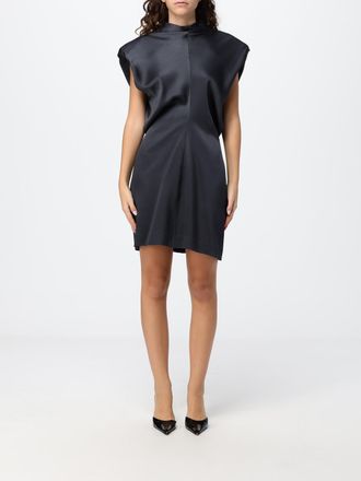 Federica Tosi Sleeveless High Neck Viscose Blend Sheath Mini Dress