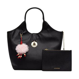 Love Moschino Shopper Tas - Dames - Tassen - Zwart - Maat: ONE Size Leer