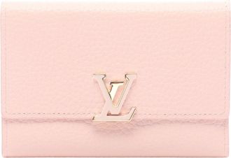Louis Vuitton Pink Leather Wallet (Tri-Fold) (Pre-Owned)