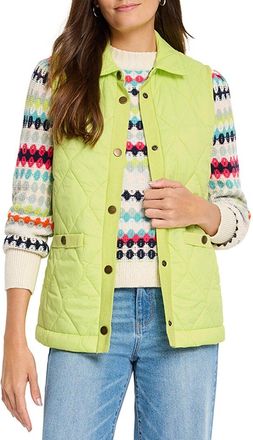 Nic+Zoe Nic+Zoe Knit Trim Puffer Vest