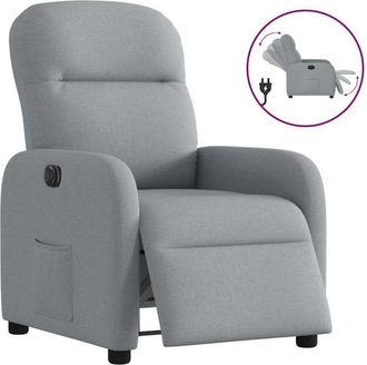 vidaXL Sill&oacute;n Reclinable El&eacute;ctrico Tela Gris Claro Vidaxl