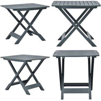 vidaXL Tavolo da Giardino Pieghevole Verde 79x72x70 cm in Plastica - Tavolo pieghevole - Tavolo in plastica